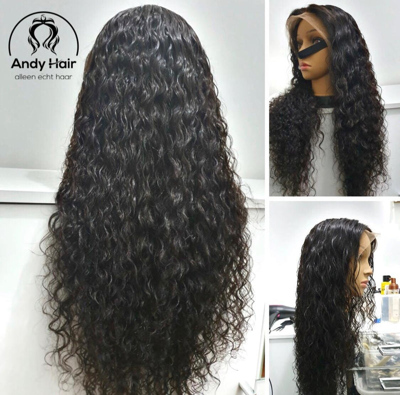 Jerry Curly, Frontal Lace Wig, 200% Density