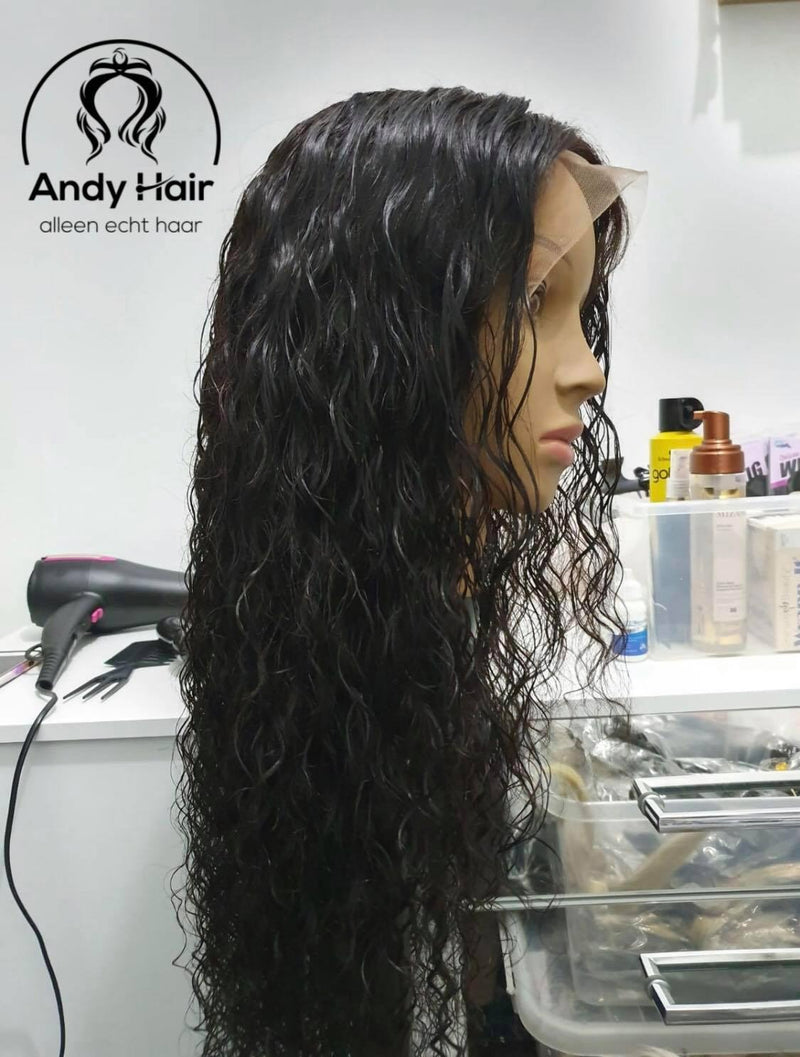 Jerry Curly, Frontal Lace Wig, 200% Density