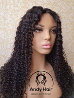 Jerry Curly, Frontal Lace Wig, 200% Density