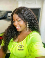 Jerry Curly, Frontal Lace Wig, 200% Density