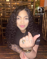 Jerry Curly, Frontal Lace Wig, 200% Density