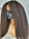 Kinky Straight, frontal lace wig, 200% density