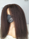 Kinky Straight, frontal lace wig, 200% density