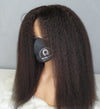 Kinky Straight, frontal lace wig, 200% density