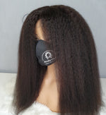 Kinky Straight, frontal lace wig, 200% density