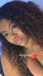Jerry Curly, Frontal Lace Wig, 200% Density