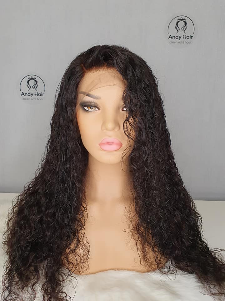 Jerry Curly, Frontal Lace Wig, 200% Density