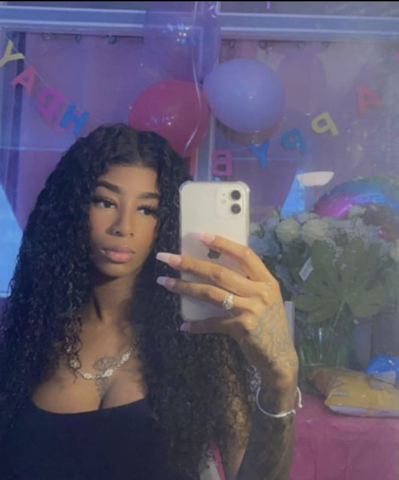 Jerry Curly, Frontal Lace Wig, 200% Density