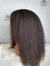 Kinky Straight, frontal lace wig, 200% density