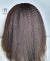 Kinky Straight, frontal lace wig, 200% density