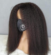 Kinky Straight, frontal lace wig, 200% density